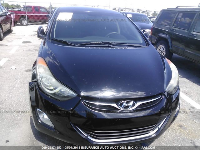 KMHDH4AE2CU401733 - 2012 HYUNDAI ELANTRA GLS/LIMITED BLACK photo 6