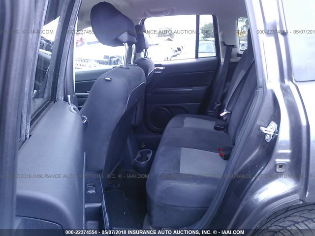 1C4NJCBA9FD400893 - 2015 JEEP COMPASS SPORT GRAY photo 8