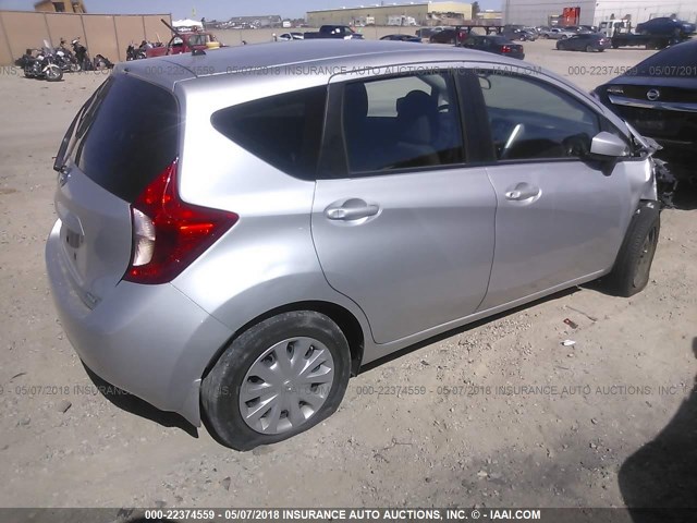 3N1CE2CP7FL429878 - 2015 NISSAN VERSA NOTE S/S PLUS/SV/SL/SR SILVER photo 4