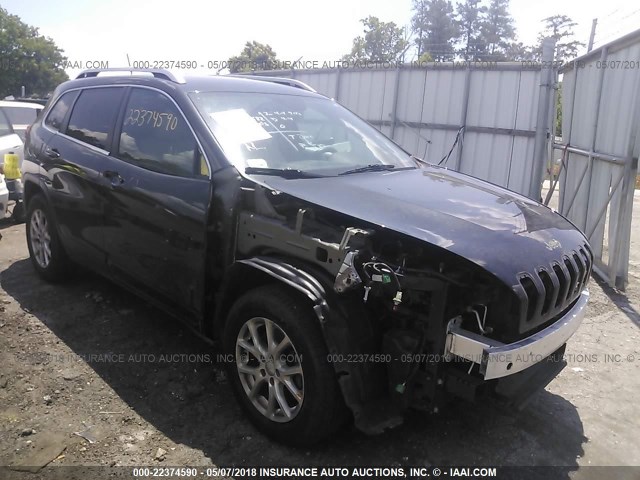 1C4PJMCBXFW568763 - 2015 JEEP CHEROKEE LATITUDE BLACK photo 1