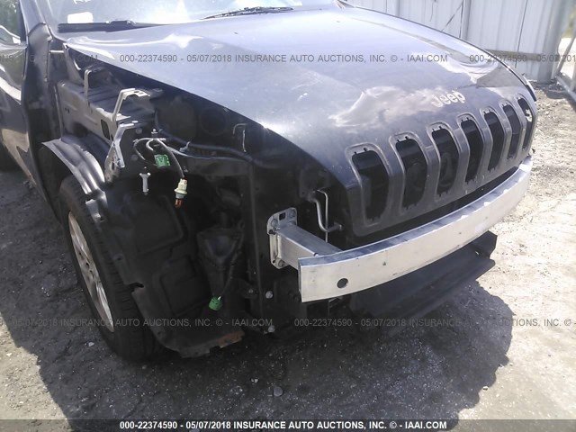 1C4PJMCBXFW568763 - 2015 JEEP CHEROKEE LATITUDE BLACK photo 6