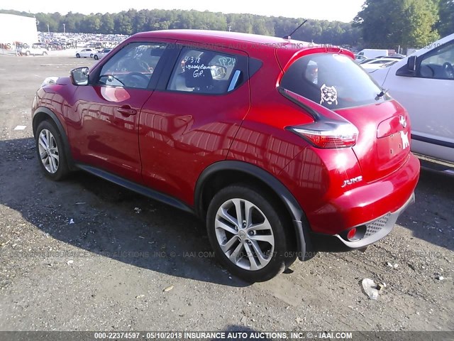 JN8AF5MR6FT504931 - 2015 NISSAN JUKE S/SV/SL/NISMO RED photo 3