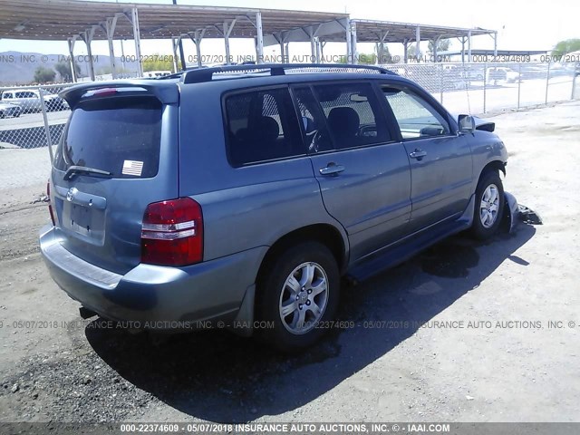 JTEGF21A230100620 - 2003 TOYOTA HIGHLANDER LIMITED BLUE photo 4