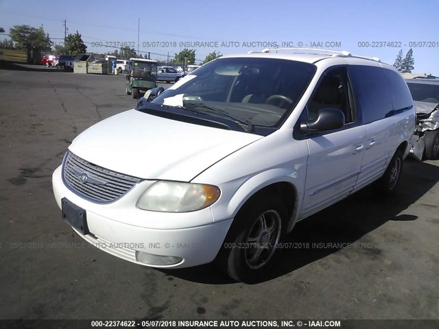 2C8GT64LX1R167033 - 2001 CHRYSLER TOWN & COUNTRY LIMITED WHITE photo 2