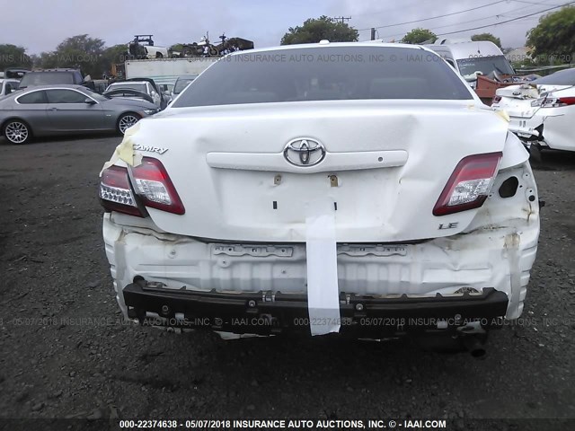 4T1BF3EK6AU550134 - 2010 TOYOTA CAMRY SE/LE/XLE თეთრი ფოტო 6