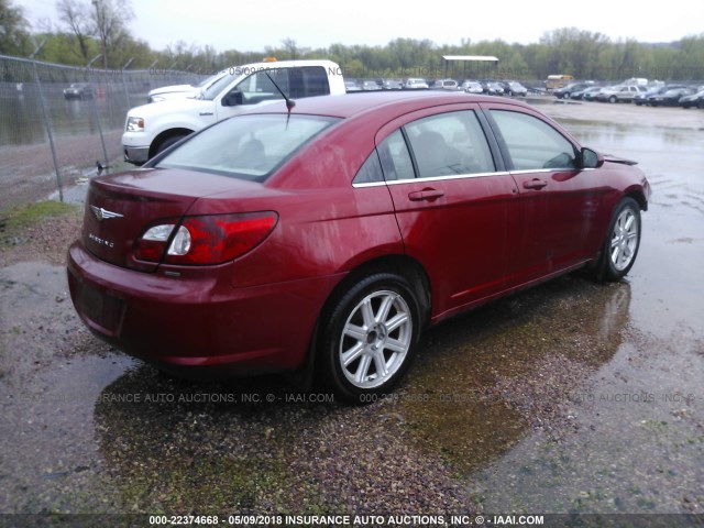 1C3LC56R17N515727 - 2007 CHRYSLER SEBRING TOURING RED photo 4