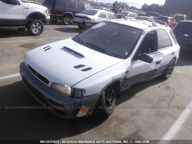 JF1GF4855VH817760 - 1997 SUBARU IMPREZA OUTBACK WHITE photo 2