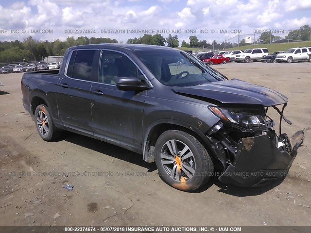 5FPYK2F49HB007343 - 2017 HONDA RIDGELINE RTS GRAY photo 1