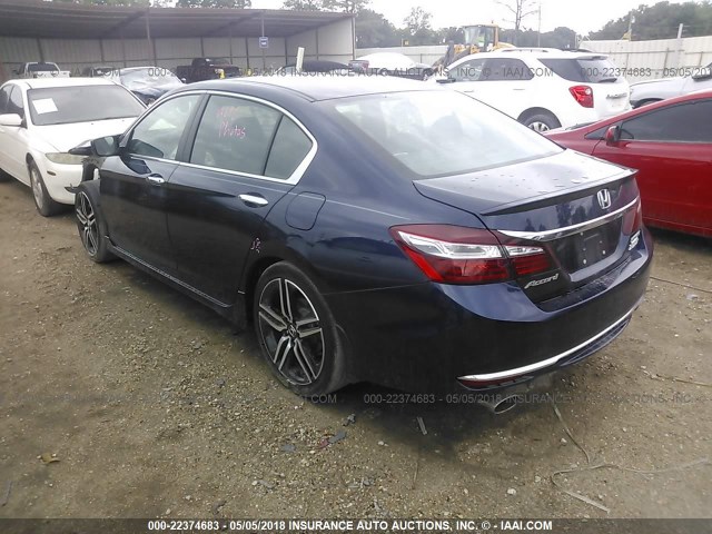 1HGCR2F56HA121270 - 2017 HONDA ACCORD SPORT 蓝色 照片 3