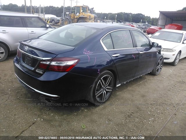 1HGCR2F56HA121270 - 2017 HONDA ACCORD SPORT 蓝色 照片 4