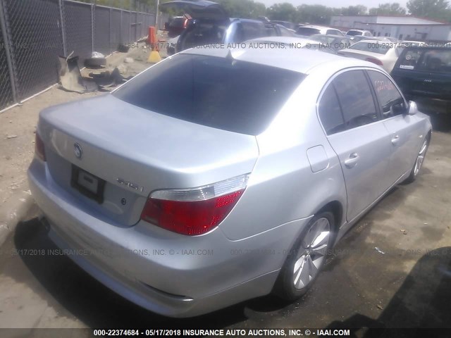 WBANB33514B107591 - 2004 BMW 545 I SILVER photo 4