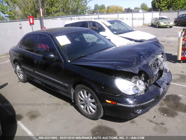 KMHWF35H83A775486 - 2003 HYUNDAI SONATA GLS/LX BLACK photo 1