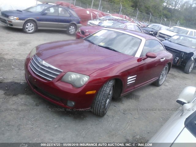 1C3AN69LX4X024409 - 2004 CHRYSLER CROSSFIRE LIMITED RED photo 2