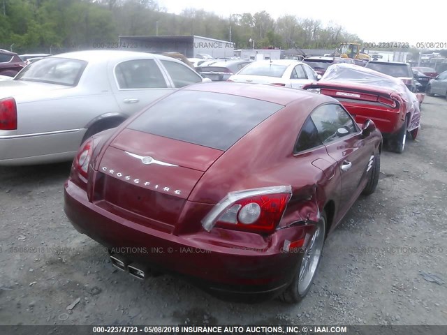 1C3AN69LX4X024409 - 2004 CHRYSLER CROSSFIRE LIMITED RED photo 6