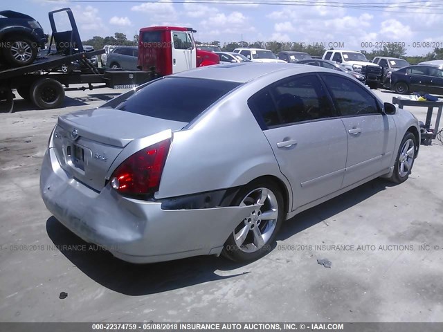 1N4BA41E45C820102 - 2005 NISSAN MAXIMA SE/SL SILVER photo 4