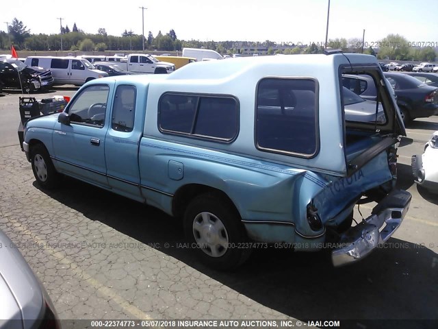 4TAVL52N6TZ123638 - 1996 TOYOTA TACOMA XTRACAB BLUE photo 3