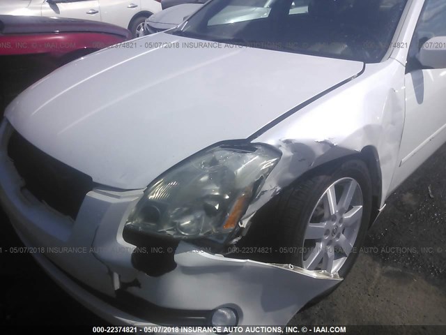 1N4BA41E95C843486 - 2005 NISSAN MAXIMA SE/SL WHITE photo 6