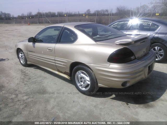 1G2NF12T11M647345 - 2001 PONTIAC GRAND AM SE1 GOLD photo 3