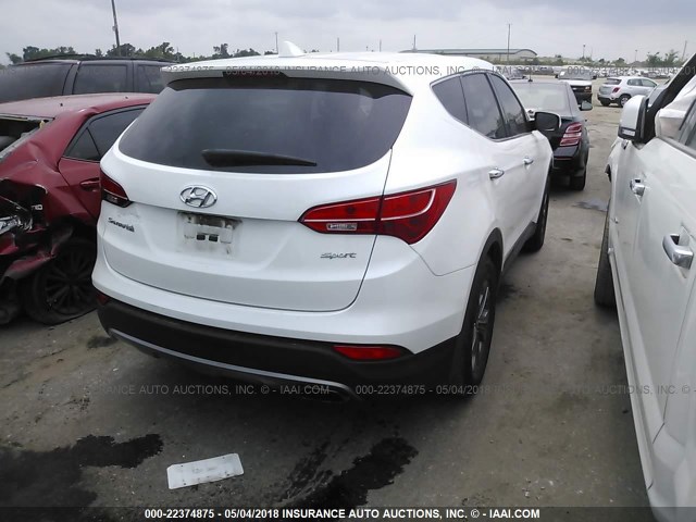 5XYZT3LB1DG020853 - 2013 HYUNDAI SANTA FE SPORT  WHITE photo 4