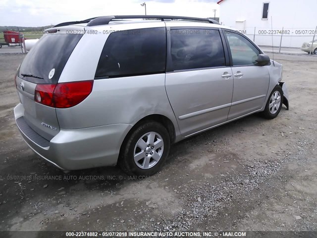 5TDKK4CC6AS319742 - 2010 TOYOTA SIENNA CE/LE SILVER photo 4