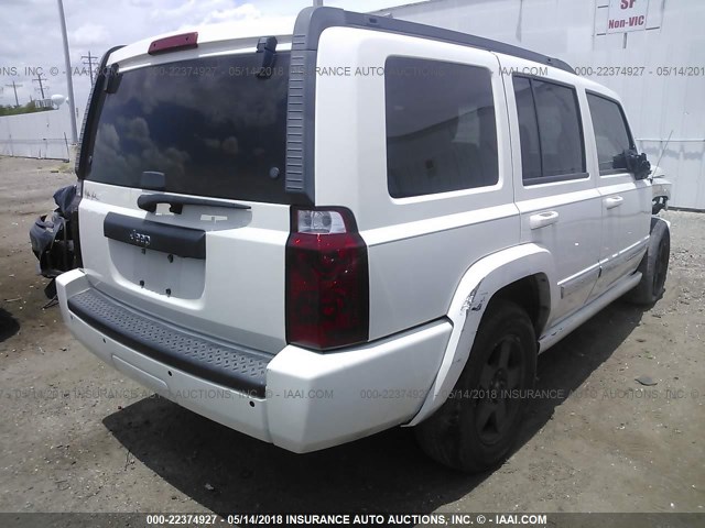 1J4RH4GK5AC113709 - 2010 JEEP COMMANDER SPORT WHITE photo 4