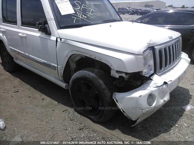 1J4RH4GK5AC113709 - 2010 JEEP COMMANDER SPORT WHITE photo 6