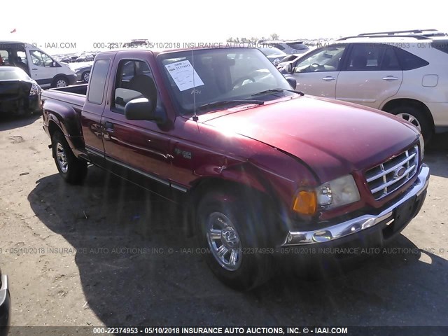 1FTYR14V92PB40529 - 2002 FORD RANGER SUPER CAB MAROON photo 1