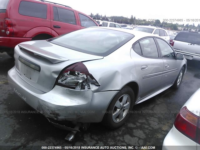 2G2WP552X61263532 - 2006 PONTIAC GRAND PRIX SILVER photo 4