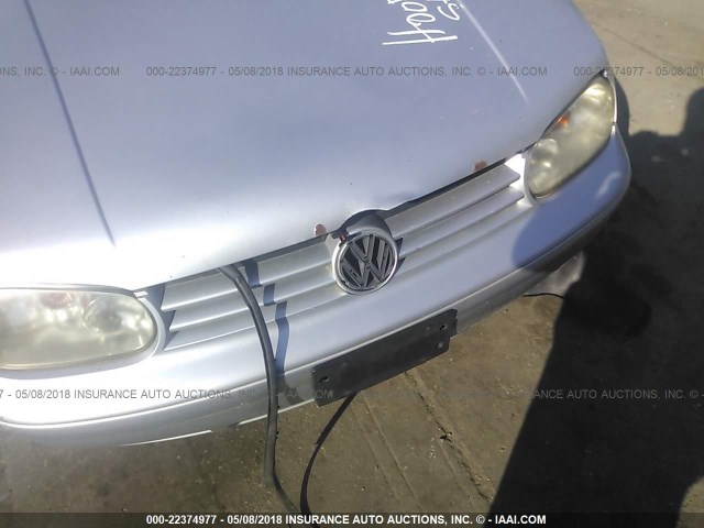 9BWBK61J834066683 - 2003 VOLKSWAGEN GOLF GL SILVER photo 6