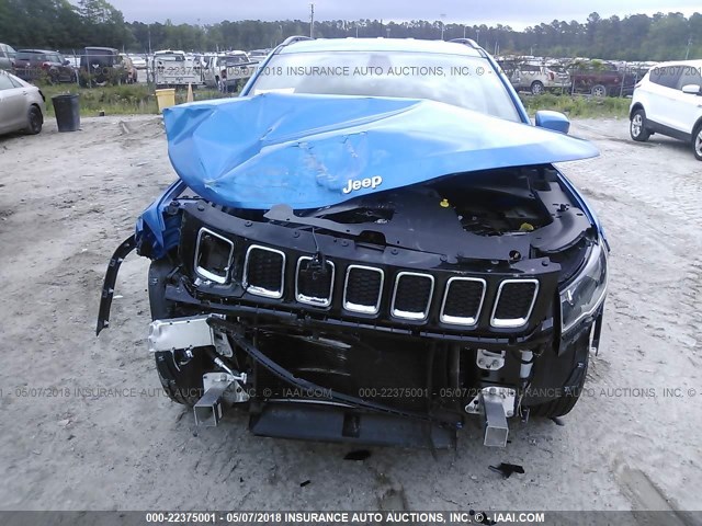 3C4NJCBB9JT134030 - 2018 JEEP COMPASS LATITUDE 蓝色 照片 6