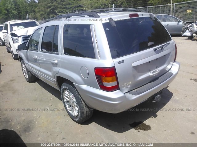 1J8GW58N13C614917 - 2003 JEEP GRAND CHEROKEE LIMITED SILVER photo 3