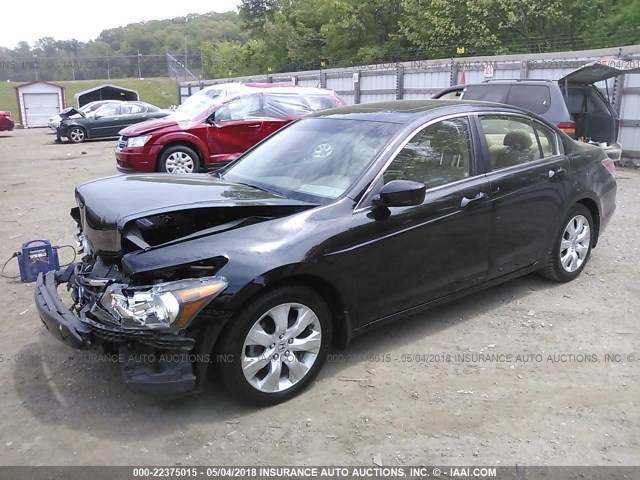 1HGCP26869A145828 - 2009 HONDA ACCORD EXL BLACK photo 2