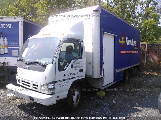 4KLC4B1U37J800486 - 2007 ISUZU NPR WHITE photo 2