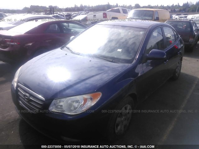 KMHDU46D58U571863 - 2008 HYUNDAI ELANTRA GLS/SE/LIMITED Dark Blue photo 2