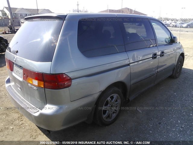 2HKRL18591H007098 - 2001 HONDA ODYSSEY LX GRAY photo 4