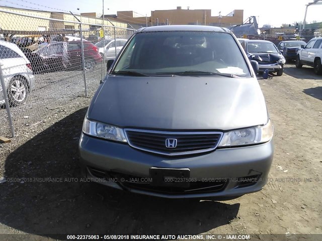 2HKRL18591H007098 - 2001 HONDA ODYSSEY LX GRAY photo 6