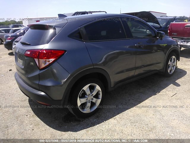 3CZRU5G52GM717558 - 2016 HONDA HR-V EX GRAY photo 4