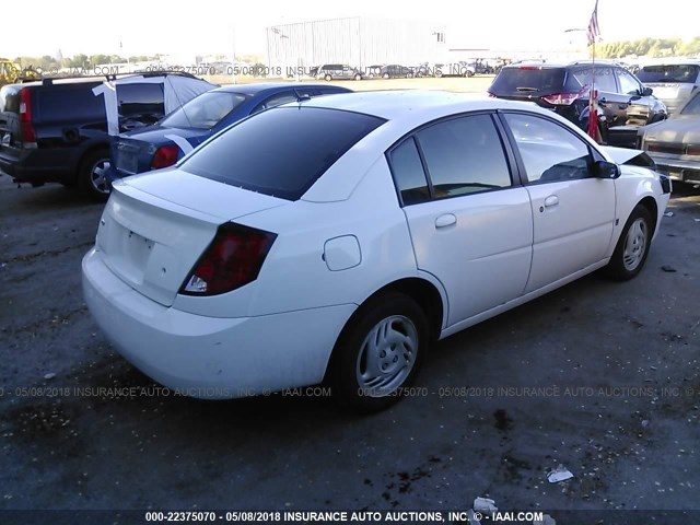 1G8AJ55F77Z117294 - 2007 SATURN ION LEVEL 2 WHITE photo 4