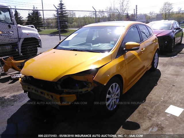 1FADP3L95DL276306 - 2013 FORD FOCUS ST YELLOW photo 2