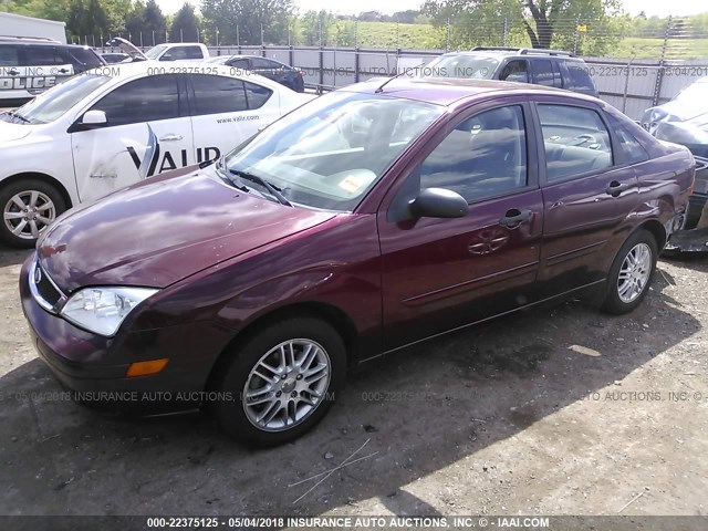 1FAFP34N47W254692 - 2007 FORD FOCUS ZX4/S/SE/SES MAROON photo 2