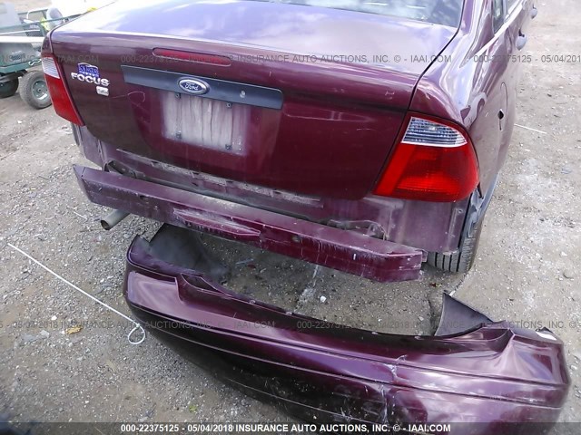 1FAFP34N47W254692 - 2007 FORD FOCUS ZX4/S/SE/SES MAROON photo 6