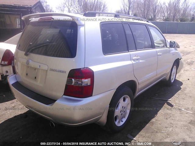 JTEEP21A560147861 - 2006 TOYOTA HIGHLANDER LIMITED SILVER photo 4