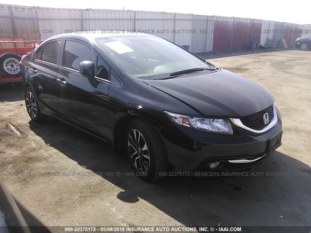 19XFB2F99DE253319 - 2013 HONDA CIVIC EXL BLACK photo 1