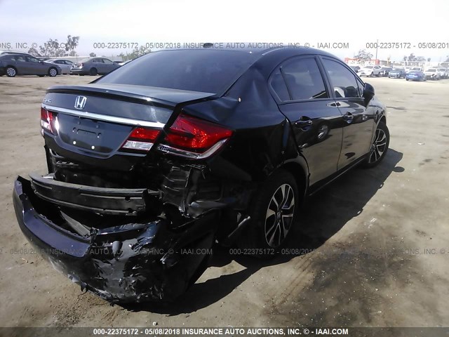 19XFB2F99DE253319 - 2013 HONDA CIVIC EXL BLACK photo 4