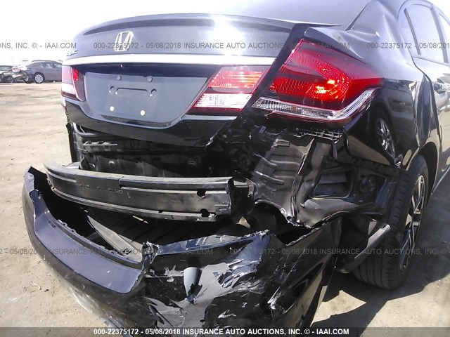 19XFB2F99DE253319 - 2013 HONDA CIVIC EXL BLACK photo 6