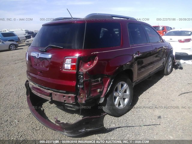 5GZER23728J243460 - 2008 SATURN OUTLOOK XR წითელი ფოტო 4