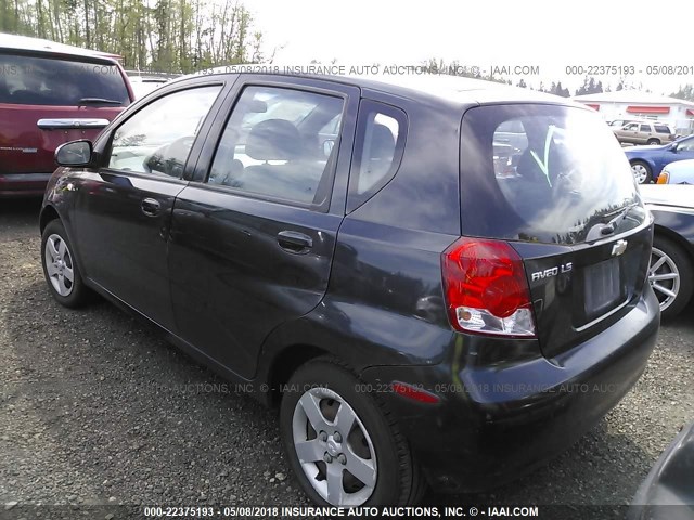 KL1TD62615B310120 - 2005 CHEVROLET AVEO LS GRAY photo 3