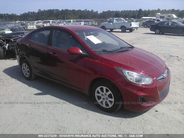 KMHCT4AE4EU633909 - 2014 HYUNDAI ACCENT GLS/GS RED photo 1