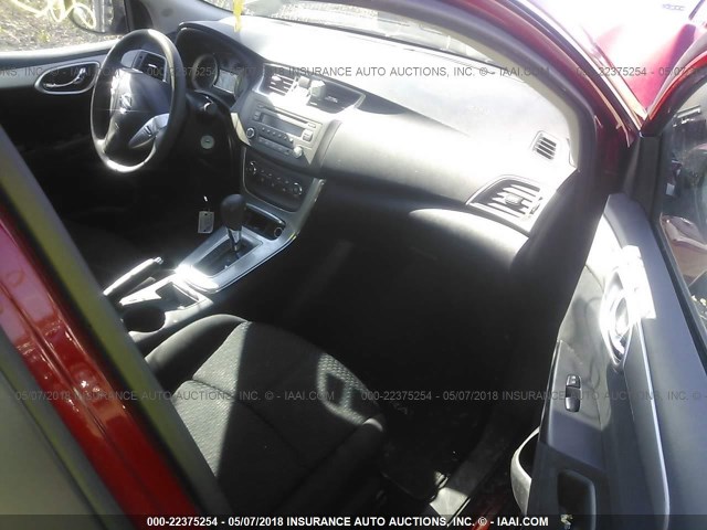 3N1AB7APXEY290122 - 2014 NISSAN SENTRA S/SV/SR/SL RED photo 5