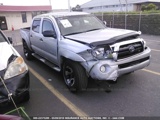 5TEJU62N88Z589590 - 2008 TOYOTA TACOMA DOUBLE CAB PRERUNNER SILVER photo 1